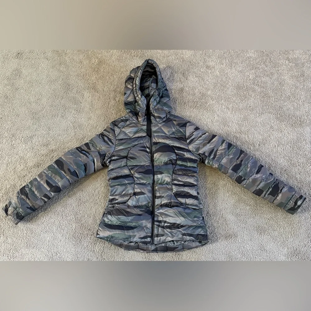 Rare Lululemon Fluffin’ Awesome Jacket Coat Coast Camo Butter Pink Multi Sz 6
